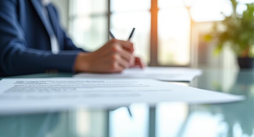 透明性と信頼を象徴する契約のイメージ